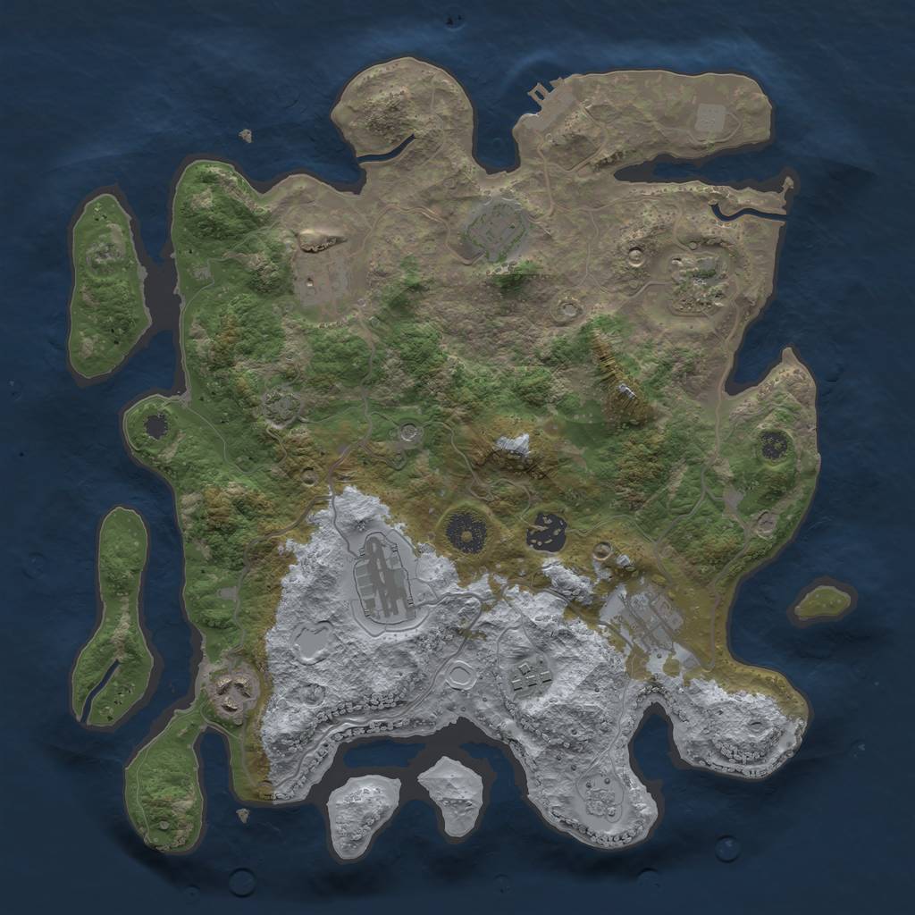 Rust Map: Procedural Map, Size: 3400, Seed: 192061346, 15 Monuments