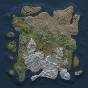 Thumbnail Rust Map: Procedural Map, Size: 3500, Seed: 480960930, 16 Monuments