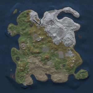 Thumbnail Rust Map: Procedural Map, Size: 3500, Seed: 888404872, 16 Monuments