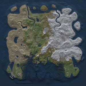 Thumbnail Rust Map: Procedural Map, Size: 4500, Seed: 209429697, 16 Monuments
