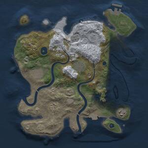Thumbnail Rust Map: Procedural Map, Size: 3000, Seed: 991971960, 10 Monuments