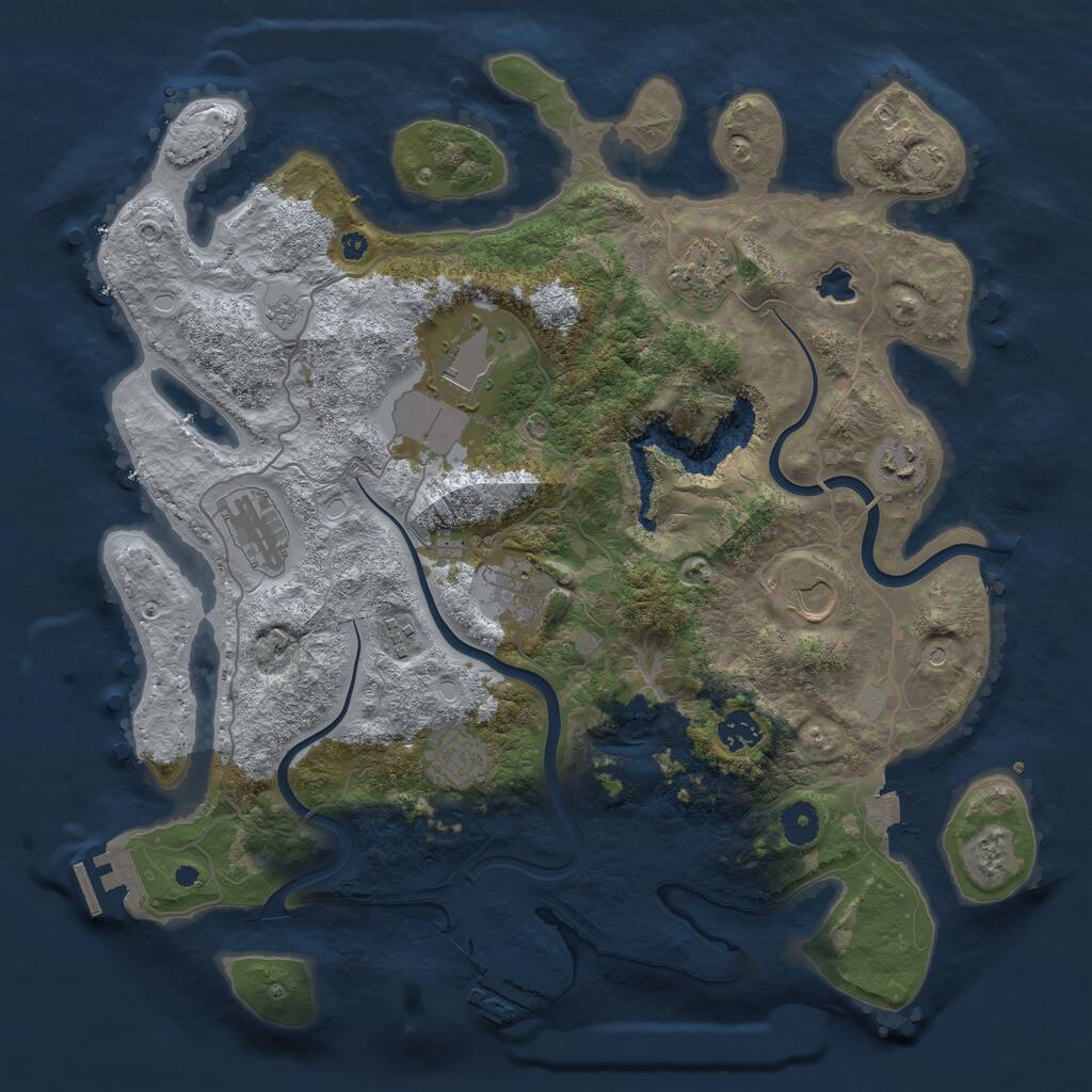 Rust Map: Procedural Map, Size: 4000, Seed: 211222000, 15 Monuments