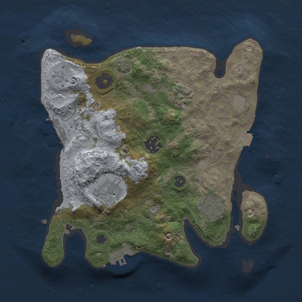 Rust Map: Procedural Map, Size: 2700, Seed: 706052315, 12 Monuments