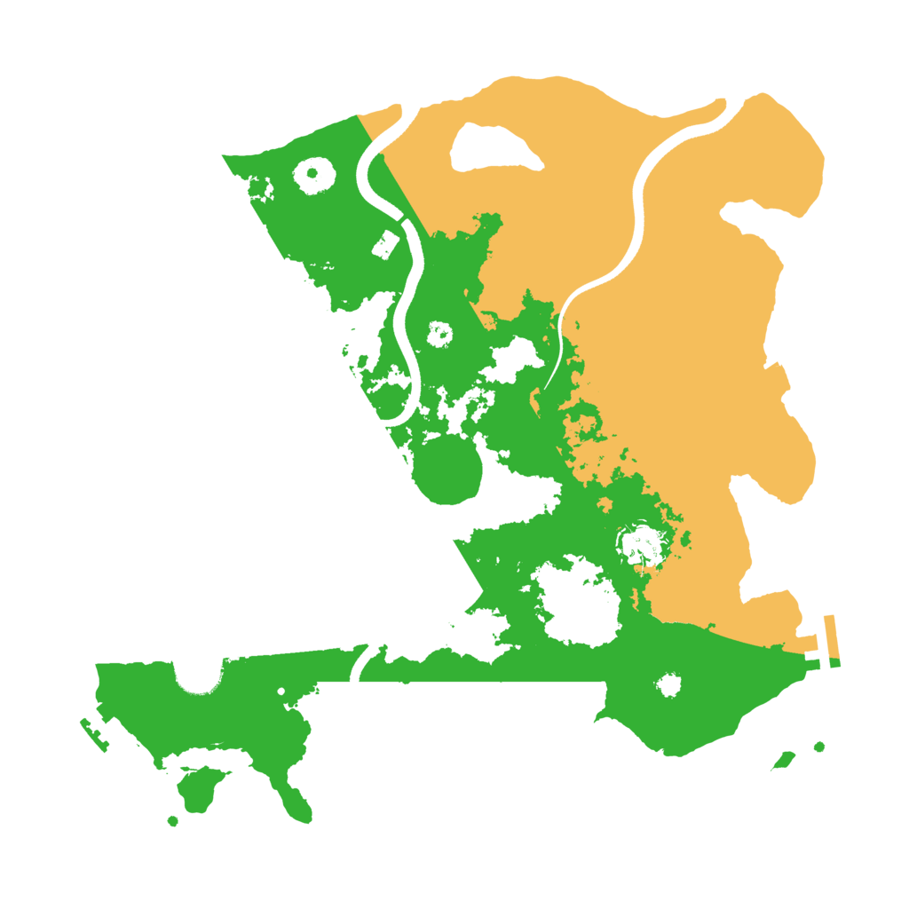 Biome Rust Map: Procedural Map, Size: 3500, Seed: 33319933