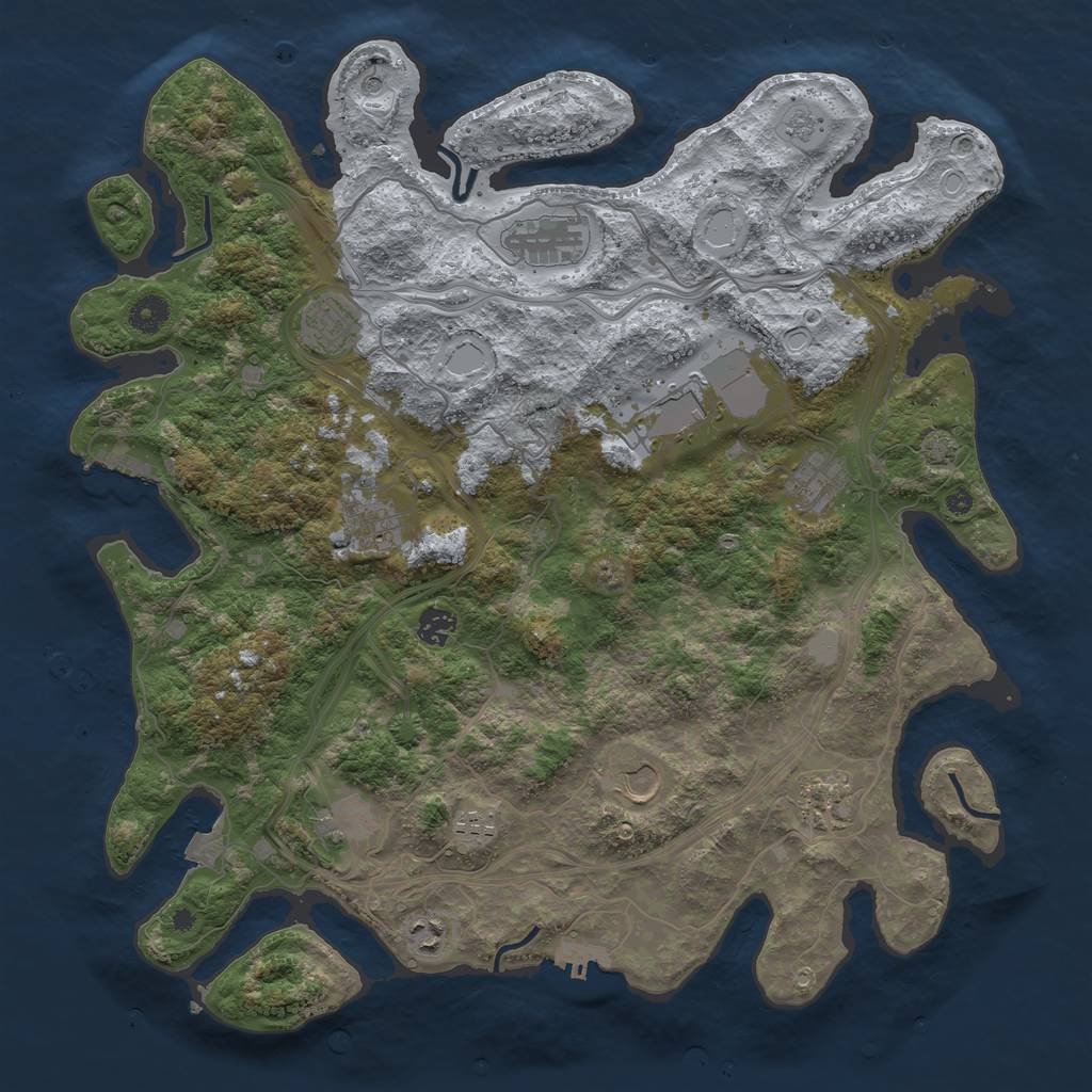 Rust Map: Procedural Map, Size: 4250, Seed: 1587450, 19 Monuments