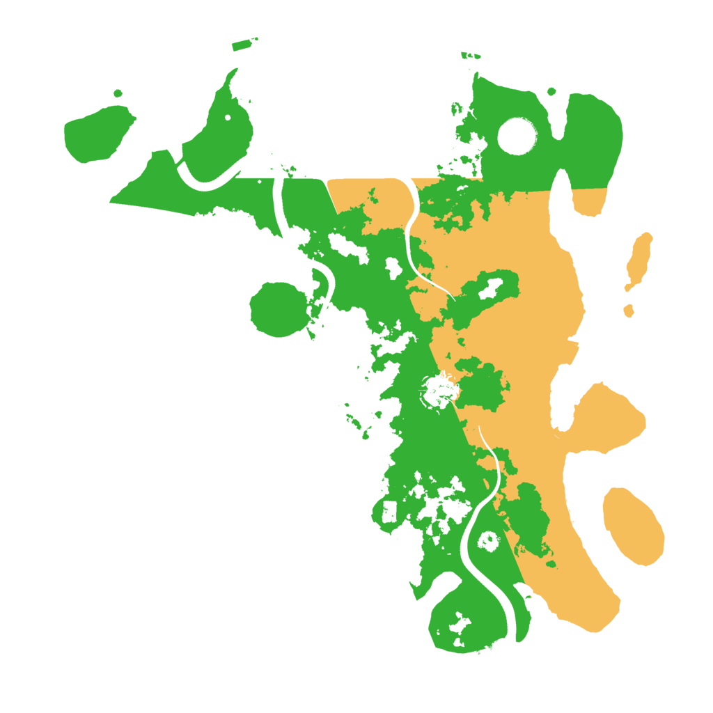 Biome Rust Map: Procedural Map, Size: 3500, Seed: 51231