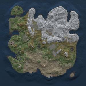 Thumbnail Rust Map: Procedural Map, Size: 3500, Seed: 1359905311, 17 Monuments