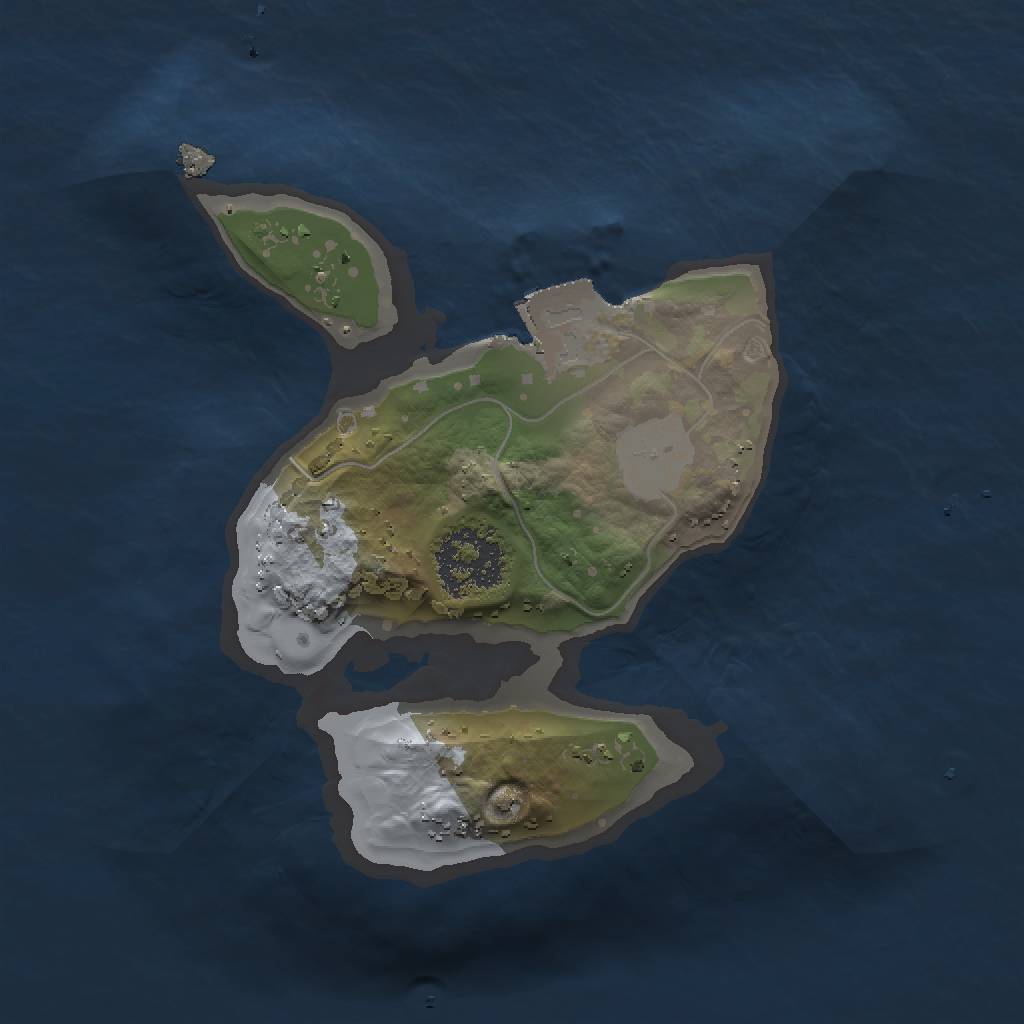 Rust Map: Procedural Map, Size: 1500, Seed: 6942069, 3 Monuments