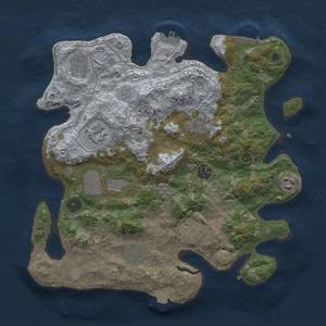 Thumbnail Rust Map: Procedural Map, Size: 3500, Seed: 1147482294, 17 Monuments