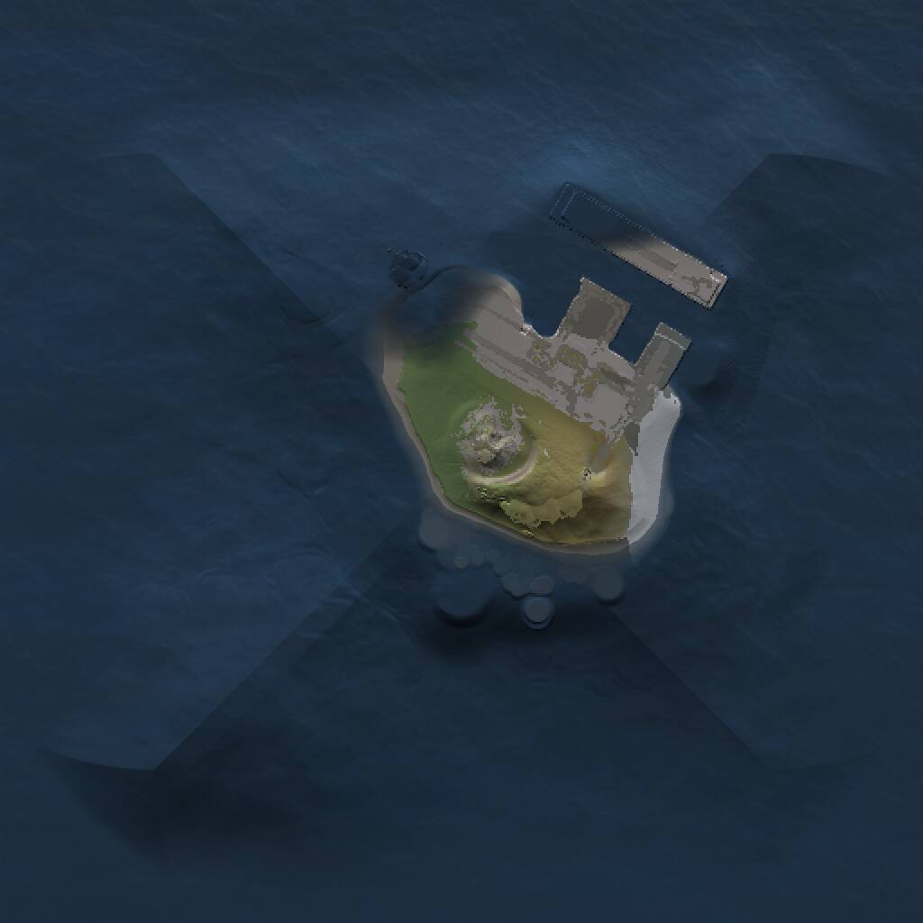 Rust Map: Procedural Map, Size: 1000, Seed: 53245, 2 Monuments