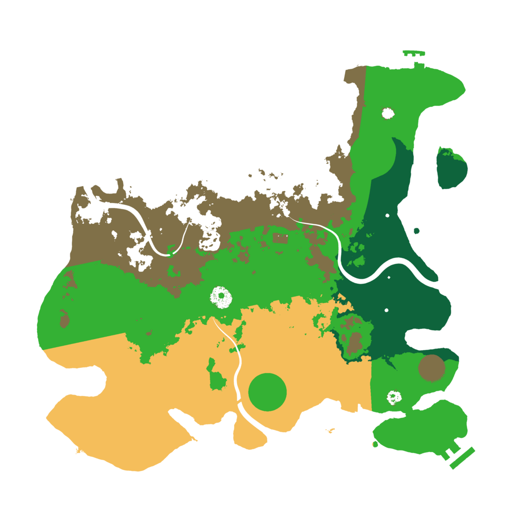 Biome Rust Map: Procedural Map, Size: 3500, Seed: 755048771