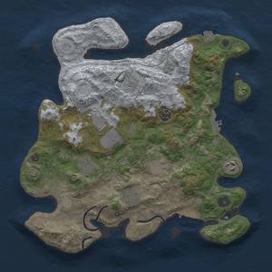 Thumbnail Rust Map: Procedural Map, Size: 3500, Seed: 755048771, 16 Monuments