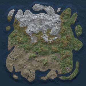 Thumbnail Rust Map: Procedural Map, Size: 4500, Seed: 2138057814, 19 Monuments