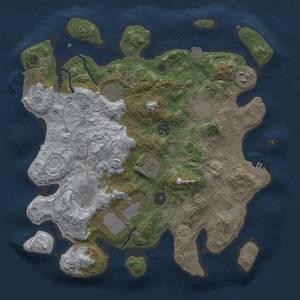 Thumbnail Rust Map: Procedural Map, Size: 3500, Seed: 109148226, 15 Monuments