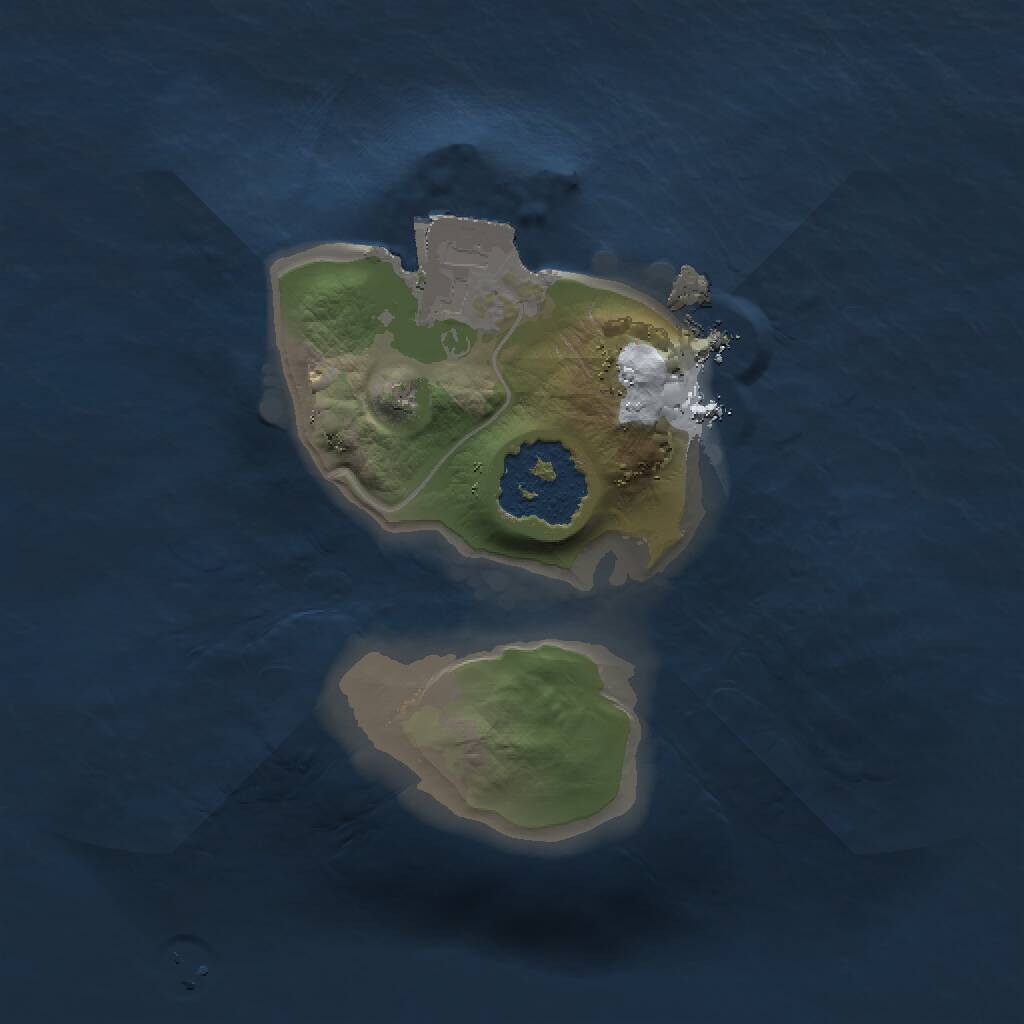 Rust Map: Procedural Map, Size: 1200, Seed: 65435, 1 Monuments