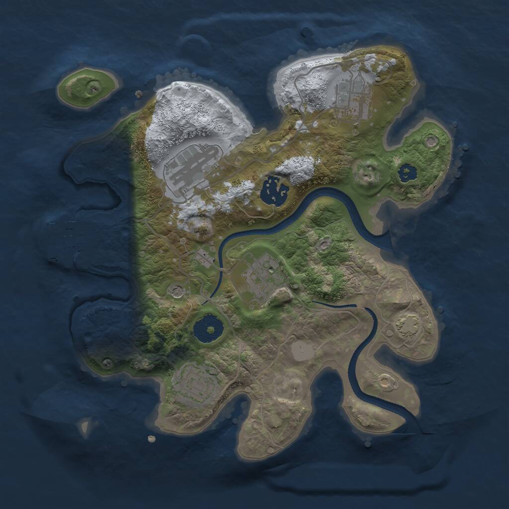 Rust Map: Procedural Map, Size: 2700, Seed: 234850, 9 Monuments