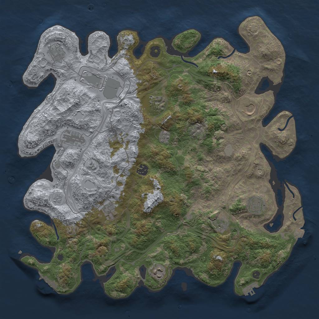 Rust Map: Procedural Map, Size: 4250, Seed: 29235, 19 Monuments