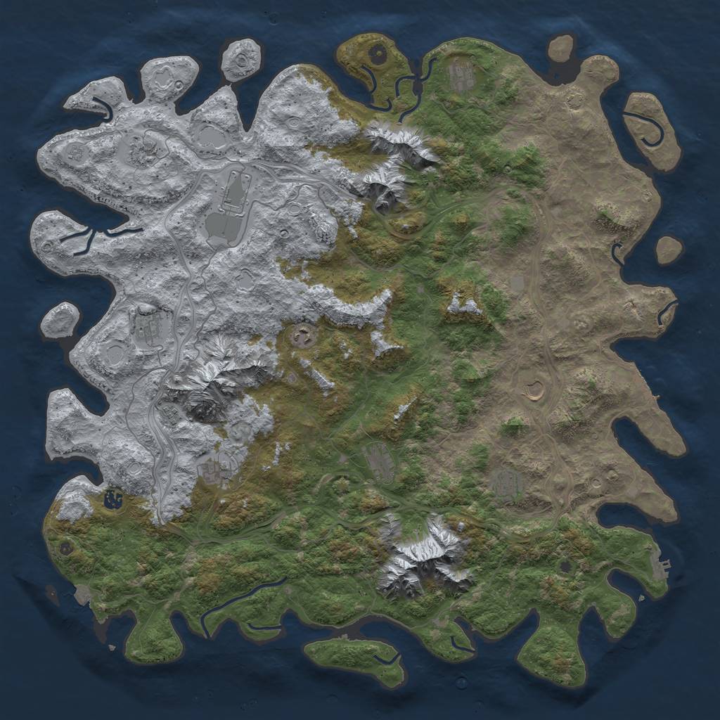 Rust Map: Procedural Map, Size: 5500, Seed: 89310014, 19 Monuments