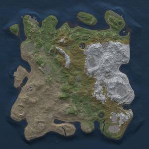 Thumbnail Rust Map: Procedural Map, Size: 3750, Seed: 3456456, 18 Monuments