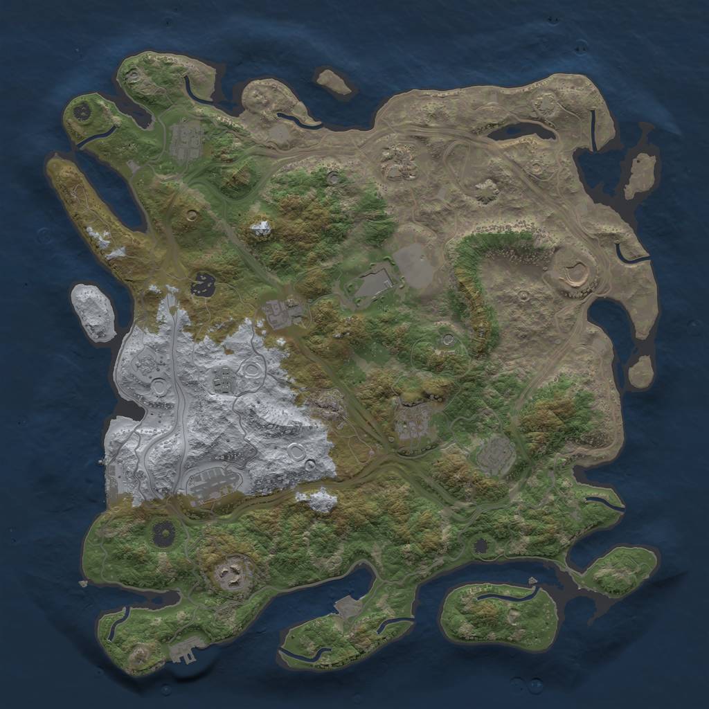 Rust Map: Procedural Map, Size: 4250, Seed: 1187338715, 19 Monuments