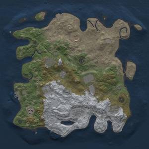 Thumbnail Rust Map: Procedural Map, Size: 3750, Seed: 1063558351, 18 Monuments