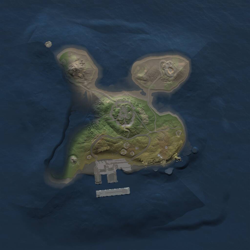 Rust Map: Procedural Map, Size: 1500, Seed: 368207321, 3 Monuments