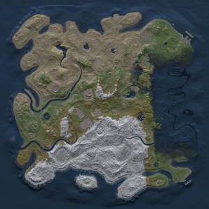 Thumbnail Rust Map: Procedural Map, Size: 4500, Seed: 1965874381, 17 Monuments