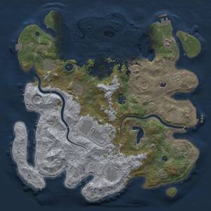 Thumbnail Rust Map: Procedural Map, Size: 4000, Seed: 1538592776, 15 Monuments