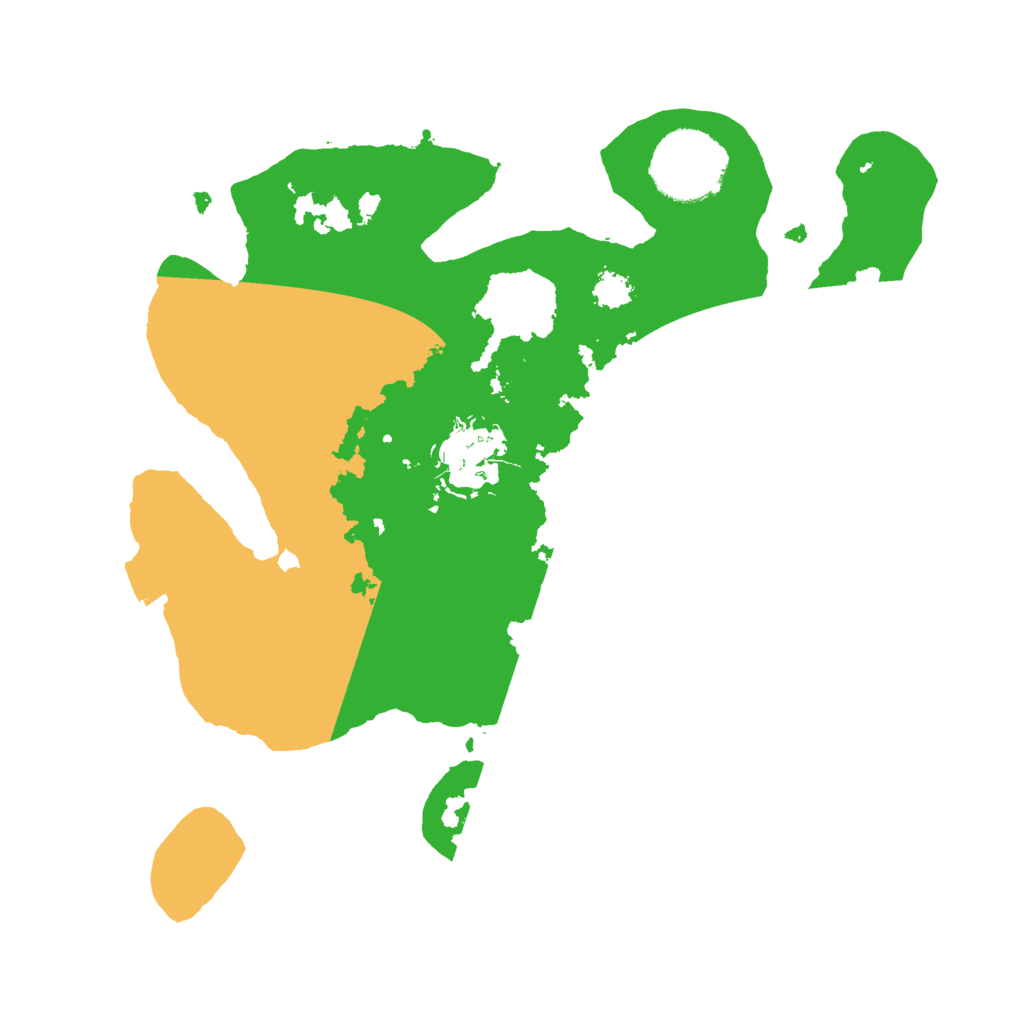 Biome Rust Map: Procedural Map, Size: 2500, Seed: 2580496