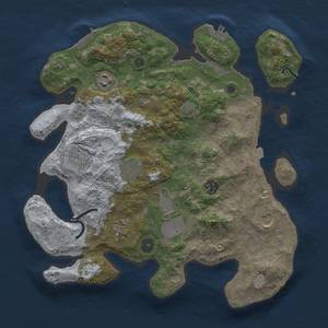 Thumbnail Rust Map: Procedural Map, Size: 3500, Seed: 527863678, 16 Monuments