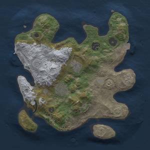 Thumbnail Rust Map: Procedural Map, Size: 2700, Seed: 100816564, 10 Monuments