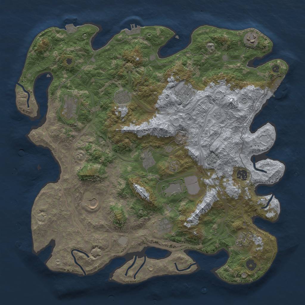 Rust Map: Procedural Map, Size: 4275, Seed: 1547294581, 19 Monuments