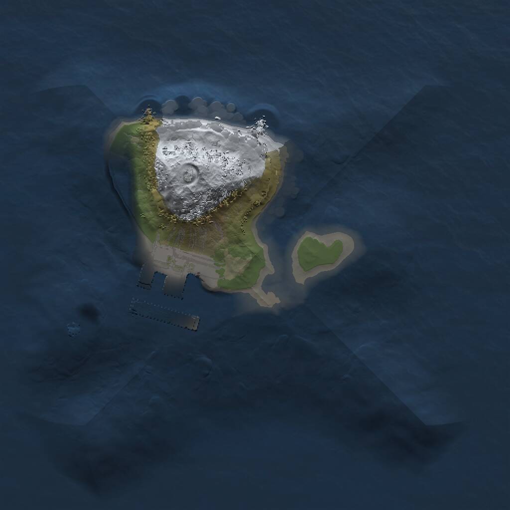 Rust Map: Procedural Map, Size: 1474, Seed: 4500, 2 Monuments