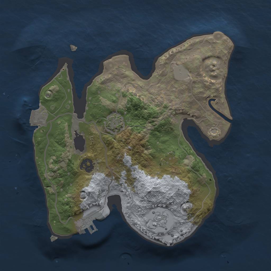 Rust Map: Procedural Map, Size: 2000, Seed: 531144069, 6 Monuments