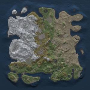 Thumbnail Rust Map: Procedural Map, Size: 3500, Seed: 1578568993, 17 Monuments