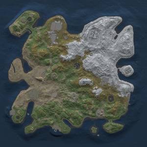 Thumbnail Rust Map: Procedural Map, Size: 3500, Seed: 56447, 16 Monuments