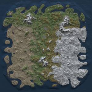 Thumbnail Rust Map: Procedural Map, Size: 6000, Seed: 111861613, 19 Monuments