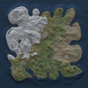 Thumbnail Rust Map: Procedural Map, Size: 3500, Seed: 32263323, 17 Monuments