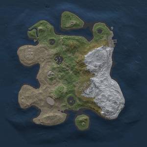 Thumbnail Rust Map: Procedural Map, Size: 2500, Seed: 10210123, 8 Monuments