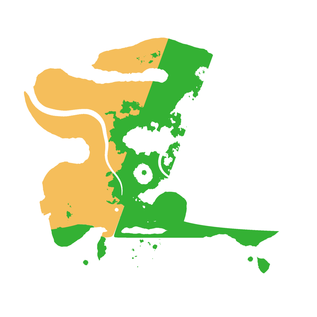 Biome Rust Map: Procedural Map, Size: 2500, Seed: 101909961