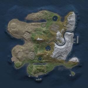 Thumbnail Rust Map: Procedural Map, Size: 2500, Seed: 101909961, 8 Monuments