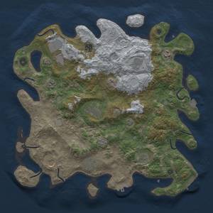 Thumbnail Rust Map: Procedural Map, Size: 4000, Seed: 40109, 18 Monuments