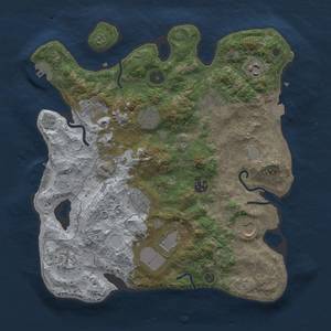Thumbnail Rust Map: Procedural Map, Size: 3500, Seed: 431973874, 18 Monuments