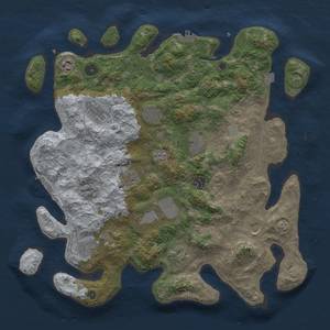 Thumbnail Rust Map: Procedural Map, Size: 4000, Seed: 55930726, 19 Monuments