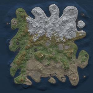 Thumbnail Rust Map: Procedural Map, Size: 3850, Seed: 502588766, 19 Monuments