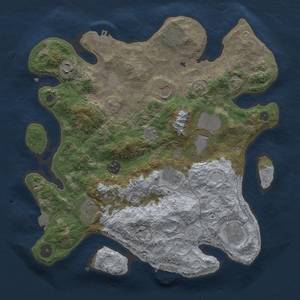 Thumbnail Rust Map: Procedural Map, Size: 3500, Seed: 769949522, 17 Monuments