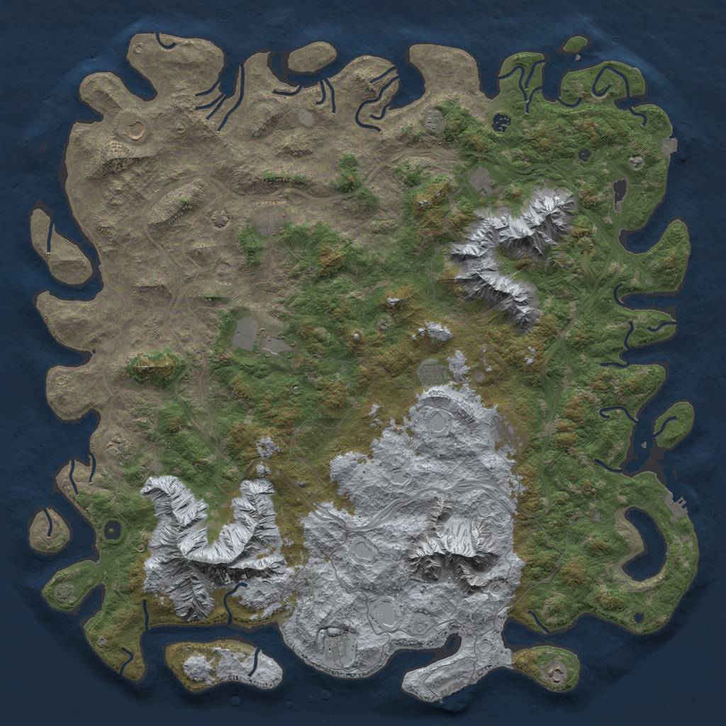 Rust Map: Procedural Map, Size: 5998, Seed: 1901135480, 19 Monuments