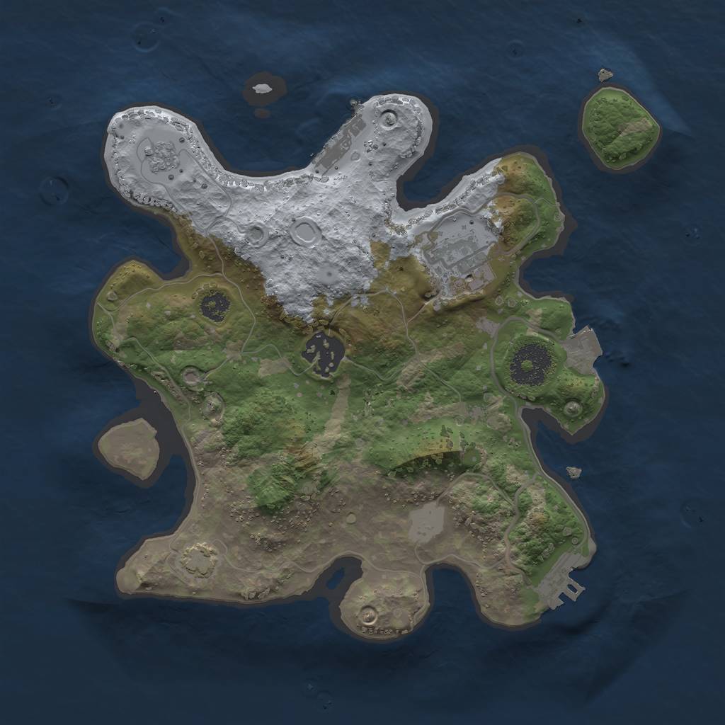 Rust Map: Procedural Map, Size: 2600, Seed: 1314291750, 9 Monuments