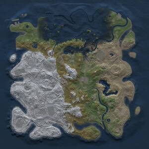 Thumbnail Rust Map: Procedural Map, Size: 4250, Seed: 483299, 16 Monuments