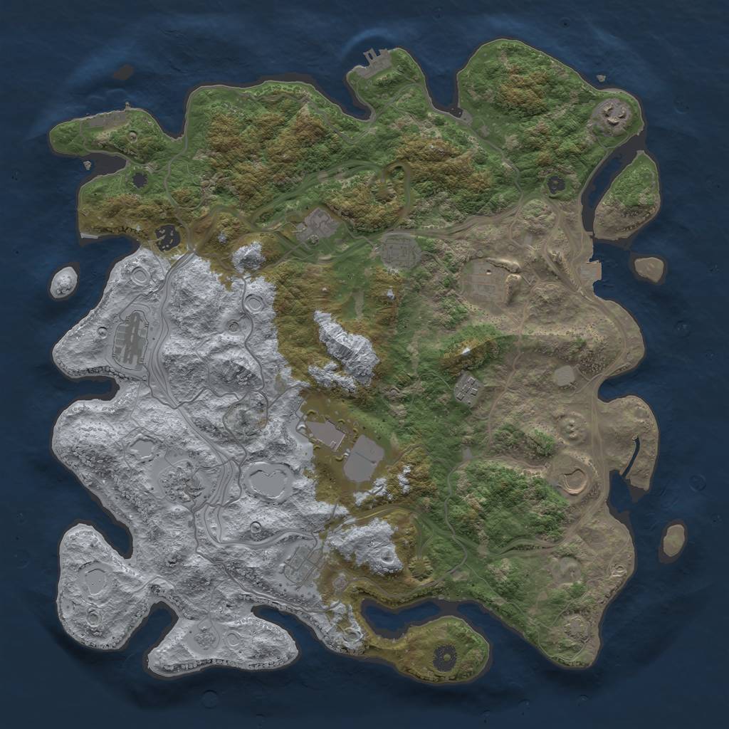 Rust Map: Procedural Map, Size: 4250, Seed: 483299, 19 Monuments